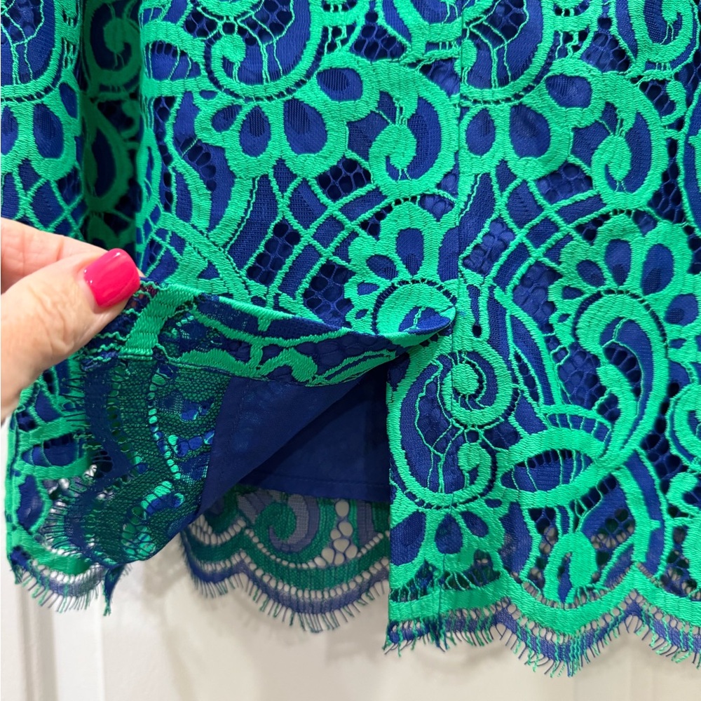 Lilly Pulitzer Hyacinth Lace Pencil Skirt Size 14 - Picture 5 of 11